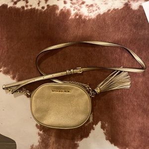 Gold Michael Kors Crossbody Purse